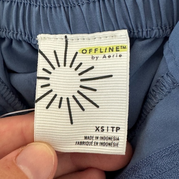 Aerie offline | nylon cargo pants blue size x-small excellent condition - Picture 10 of 11